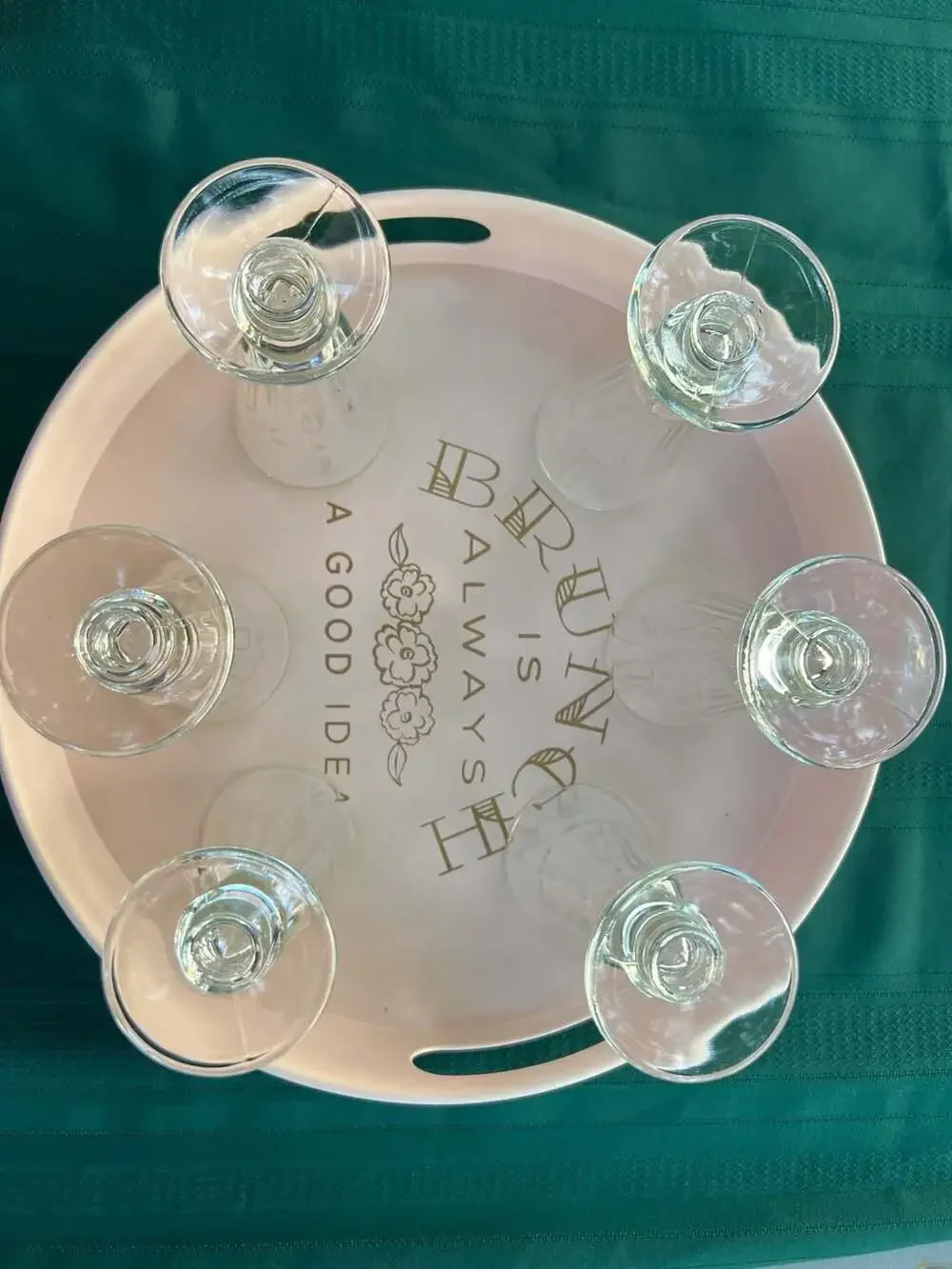 La Rochère French Pressed Glass Champagne Flute Set of 6